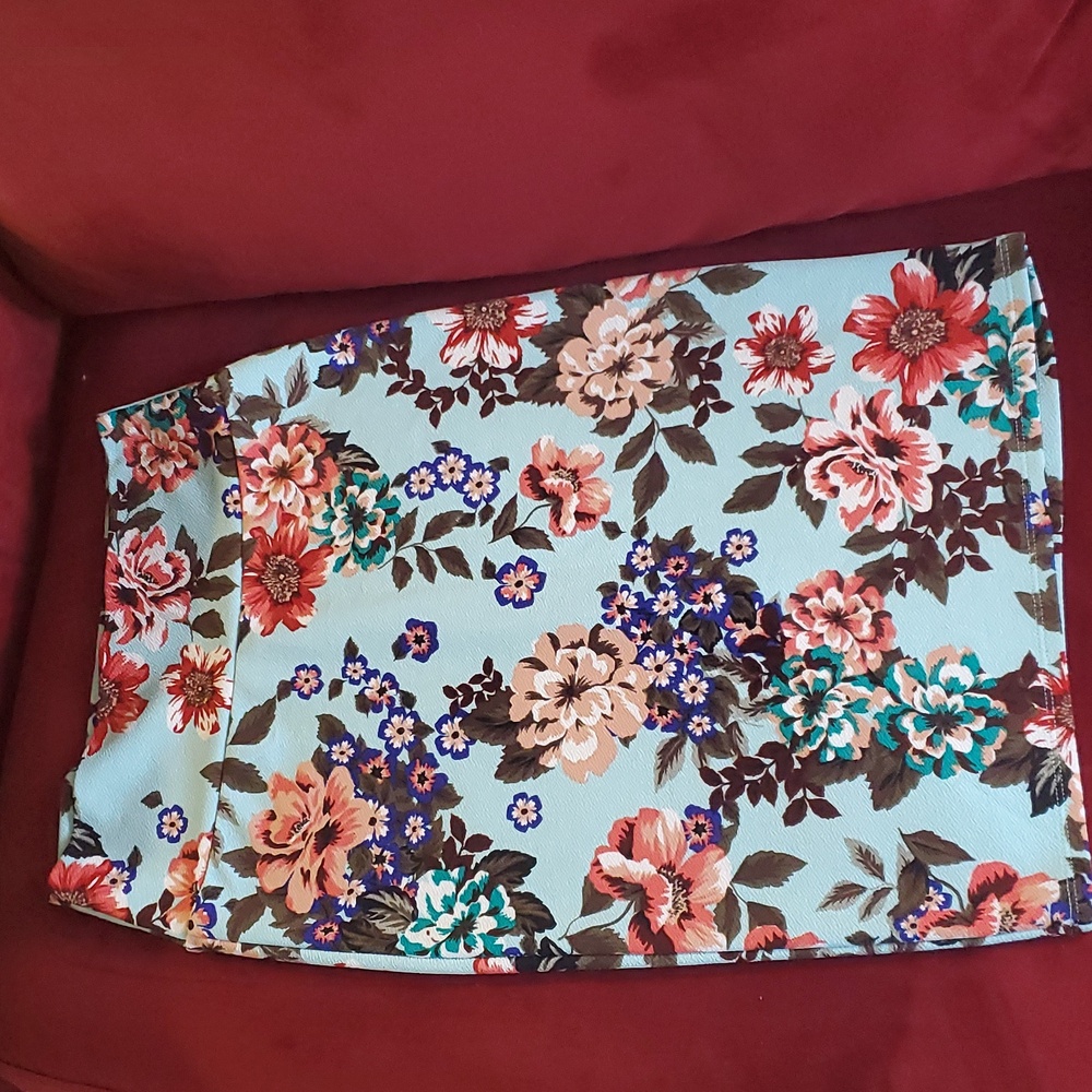 LuLaRoe Floral A-Line Skirt - Multicolor